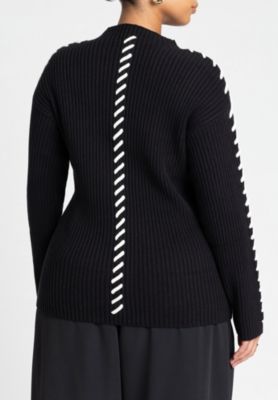 Women's Plus Size Stitch Detail Sweater