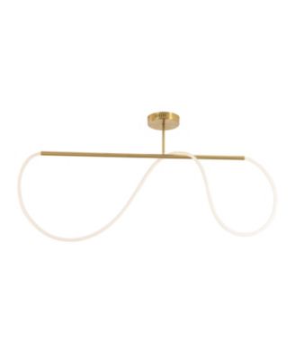 Alessio Contemporary Minimalist 360 Adjustable Silicone Neon Rope Dimmable Linear Integrated LED Flush Mount