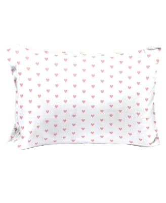 Pink Hearts Organic 2 Pack Cotton Pillowcase, Standard