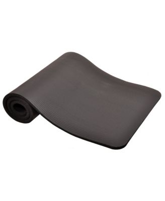 1" Extra Thick Exercise Fitness Yoga Mat w/ Carry Strap, Black