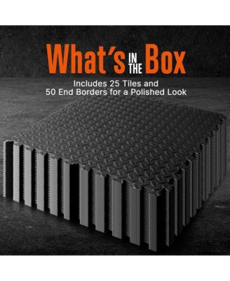 Thick Puzzle Exercise Mat, 25-Piece EVA Foam Interlocking Tiles for Gym Flooring