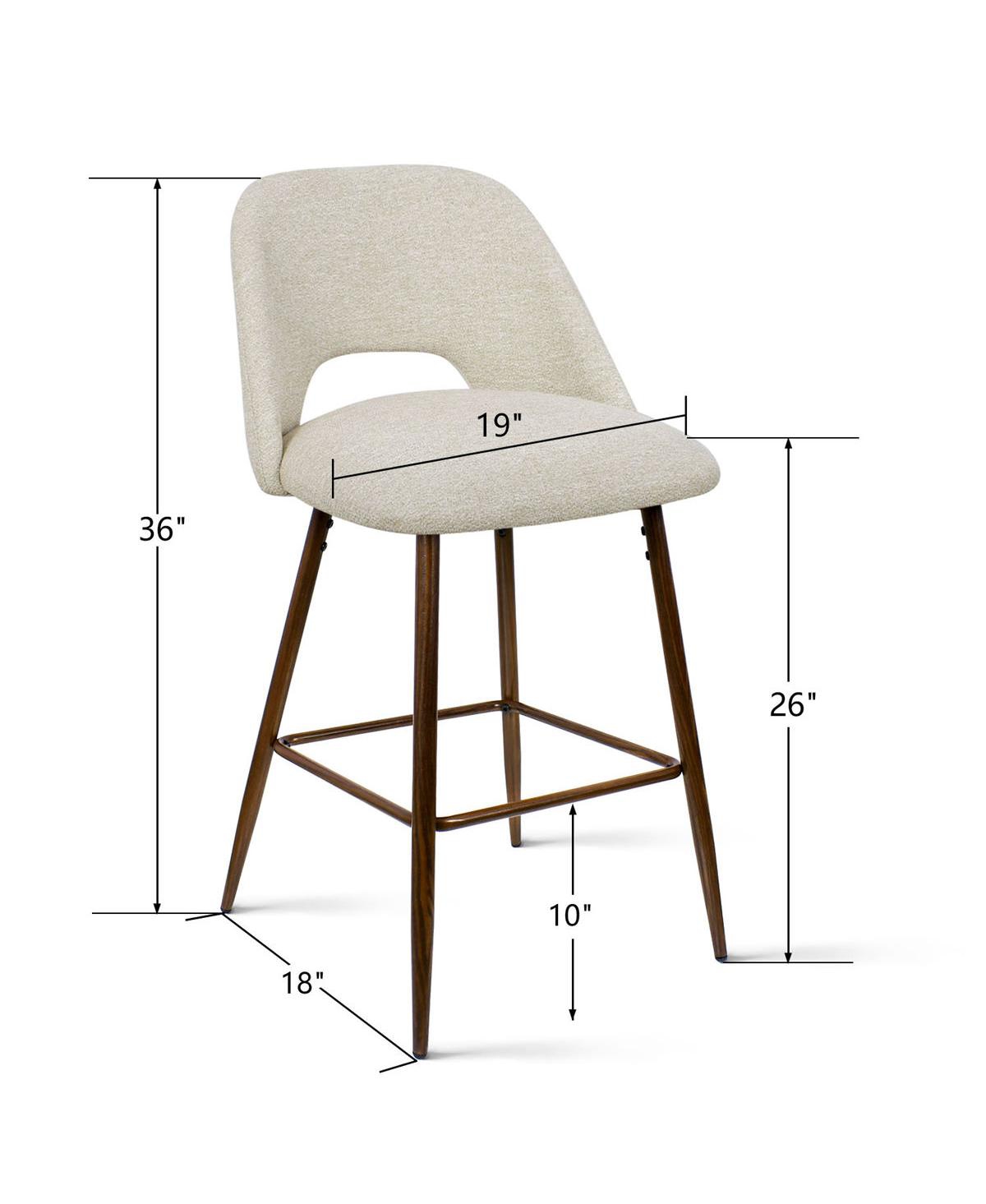 Maison Boucle 26 Inches Counter Height Bar Stools Set Of 2,Barstools with Metal Legs-Maison Boucle