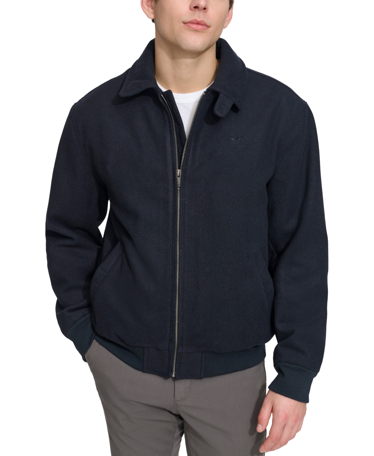 Men's Full-Zip Bomber Jacket - Navy