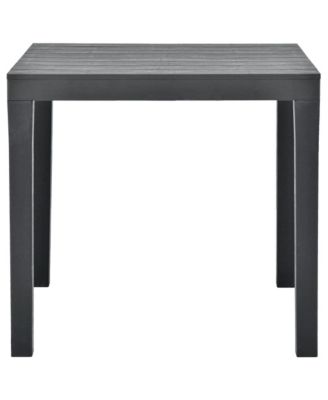 Garden Table Anthracite Plastic 30.7x30.7x28.3 in Garden Table