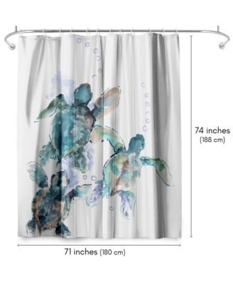 Coastal Shower Curtain Revolving Motion by Suren Nersisyan