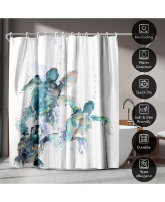 Coastal Shower Curtain Revolving Motion by Suren Nersisyan