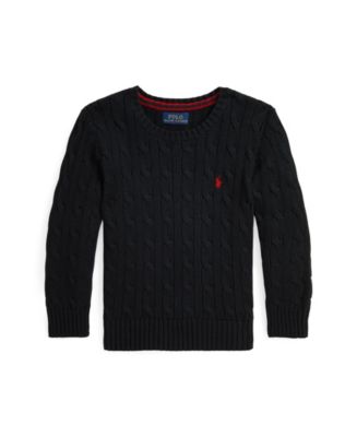 Polo Ralph Lauren Boys 2-7 Cable-Knit Cotton Sweater - Macy's