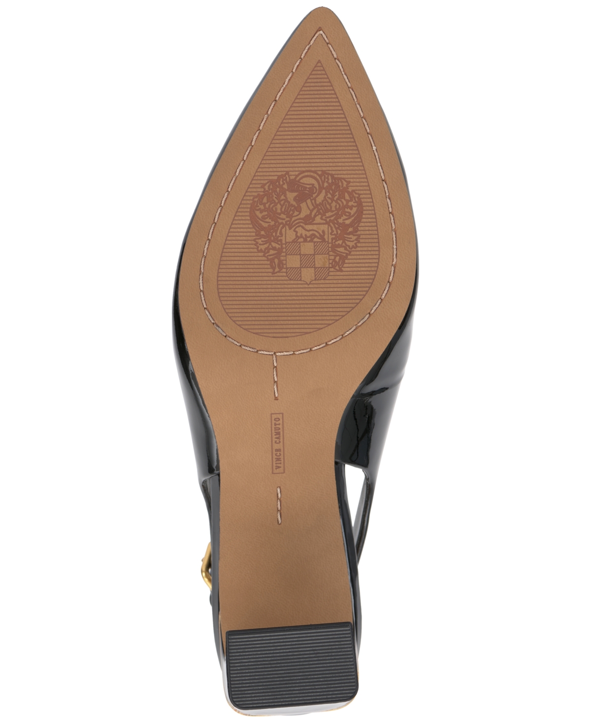 Vince Camuto Hamden Pointed Toe Slingback Pump In Black Patent