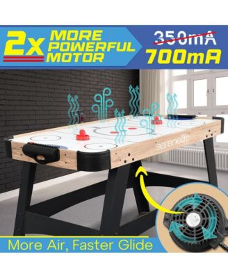 54" Air Hockey Table with Digital LED Scoreboard, 12V Fan Motor, and Pucks