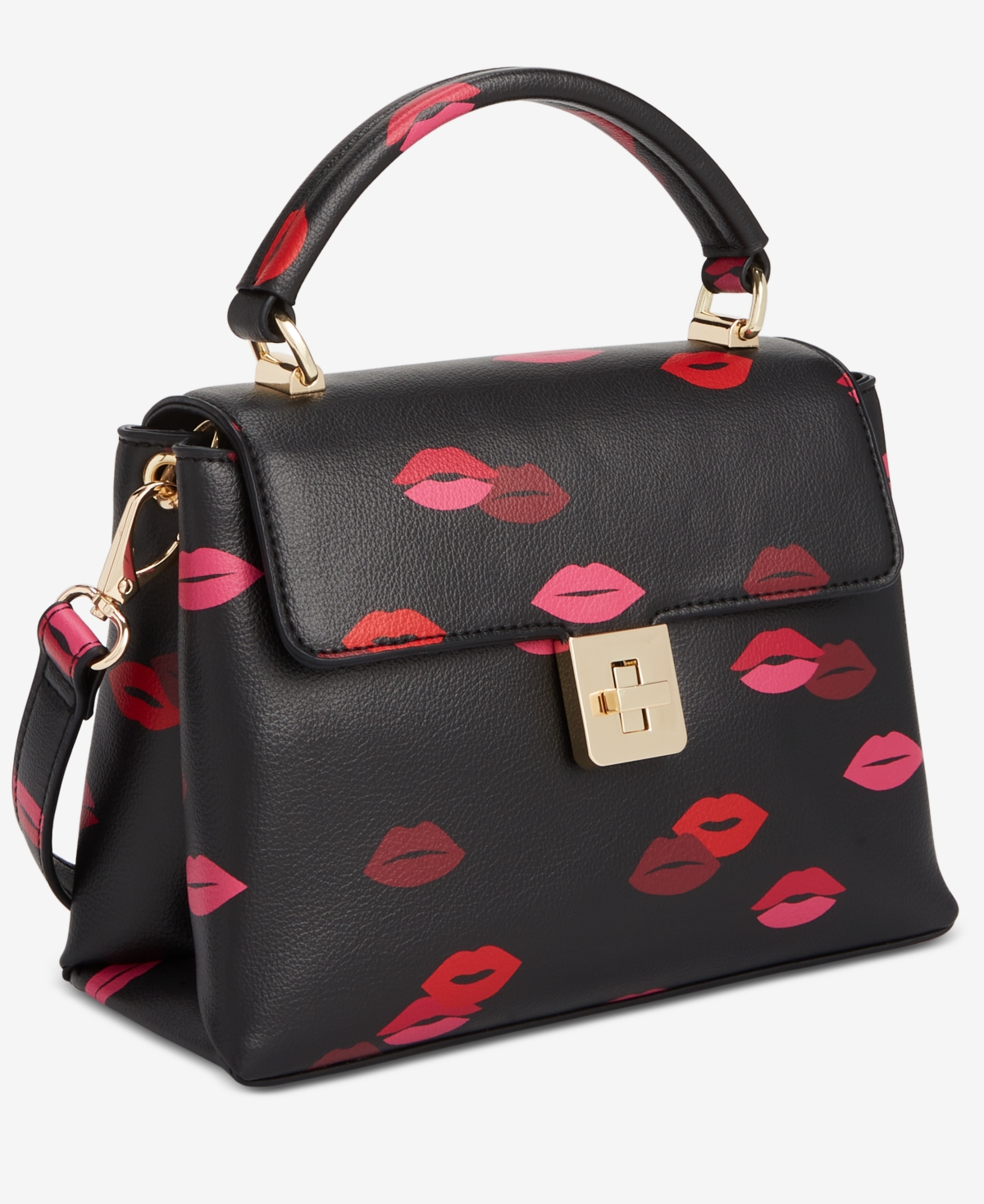 ON 34TH TANDII LIP PARTY PRINT SMALL SATCHEL CROSSBODY, CREATED FOR MACY'S 
