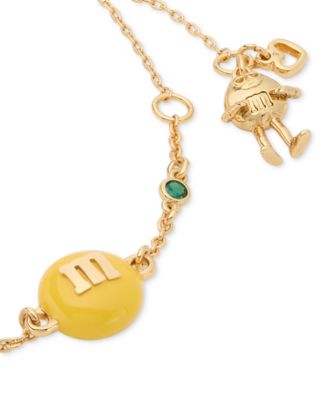 M&M X Kate Spade New York Gold-Tone Multicolor M&M Flex Bracelet