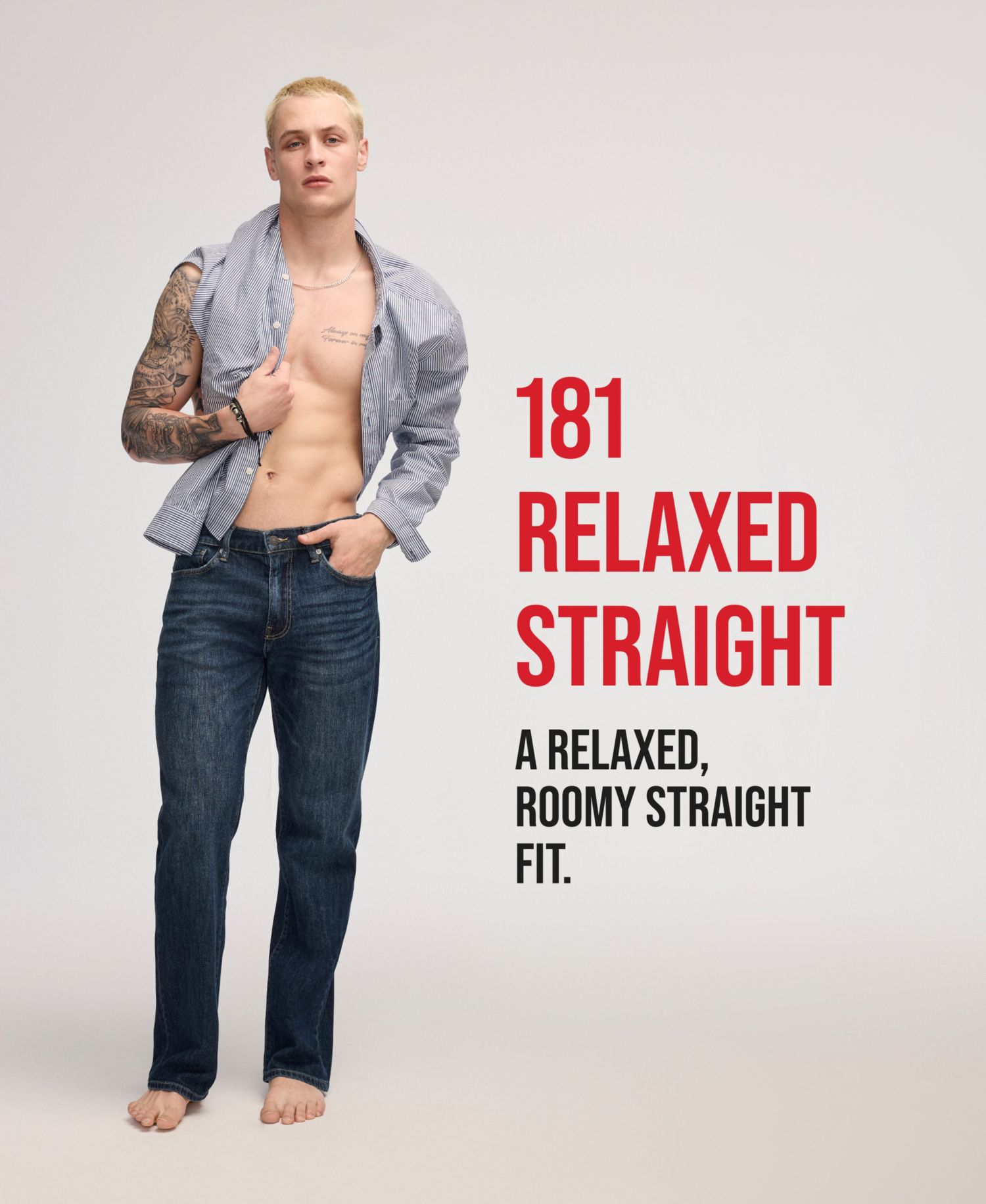 Men's 181 Relaxed Straight Stretch Jeans