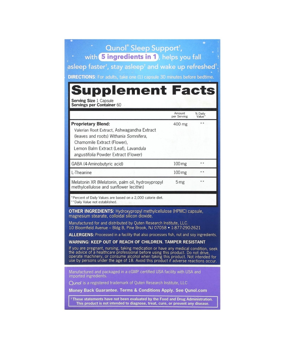 Qunol Sleep Support - Capsules