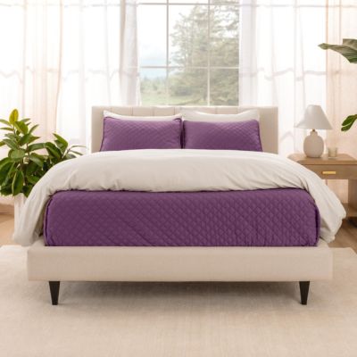 Ultra-soft Diamond Stitched Coverlet 3 Pc Set, Full/Queen