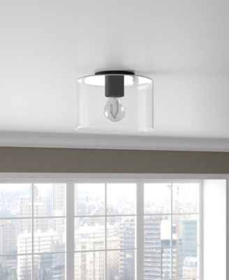 10" Metal Henri Wide Semi Flush Mount