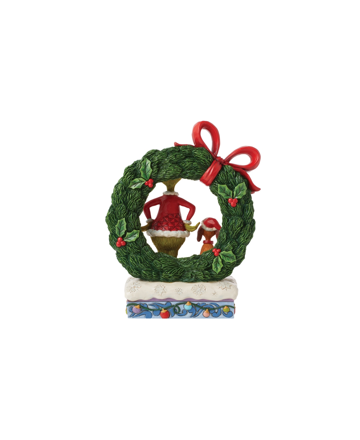 Jim Shore Grinch And Max In Wreath Figurine In Multi