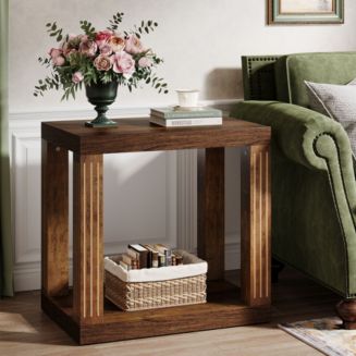 Tribesigns End Table for Living Room, 2-Tier Rectangle Side Table with ...