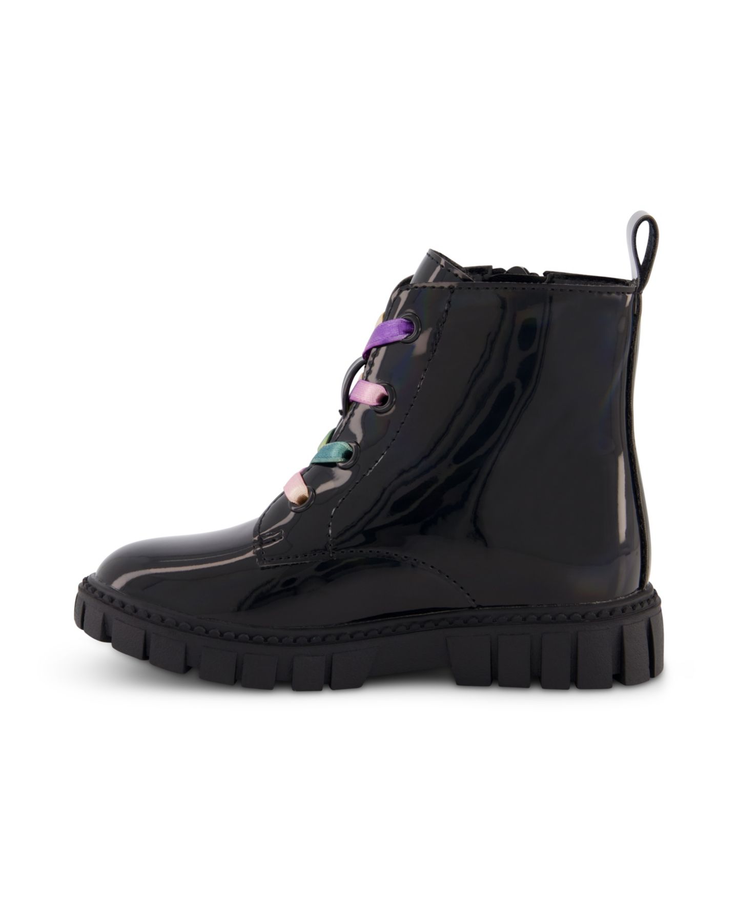 Ботинки DKNY Carrie Side Zipper Lug Boot для девочек-малышей, цвет: Чёрный — фото 2