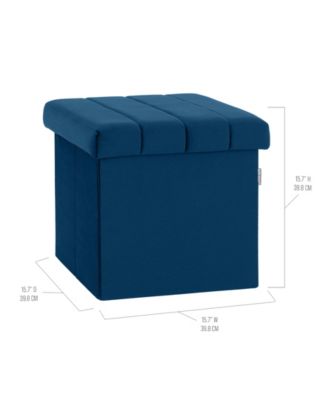 Channel Tufted Storage Ottoman