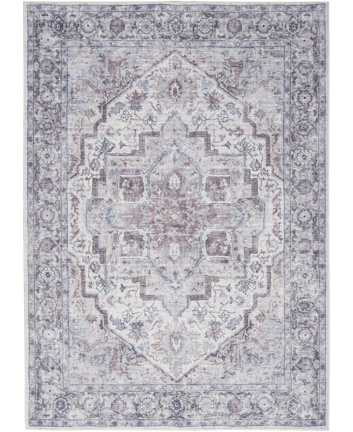 Nicole Curtis Machine Washable Series 1 Sr101 7'10''x9'10'' Area Rug In Ivory