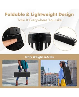 61 Key Full Size Folding Piano Semi-Weighted Keyboard MIDI Wireless Connection