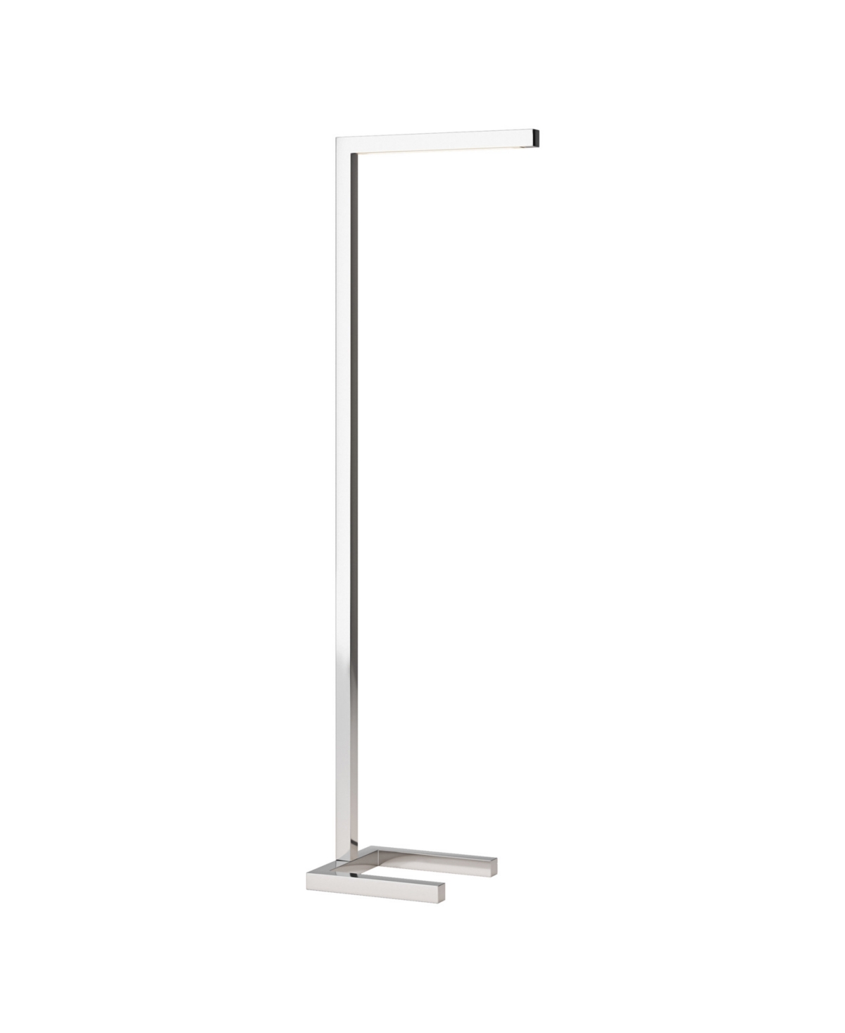 Hudson & Canal 52" Metal Malin Tall Integrated Led Floor Lamp In Polished Nickel