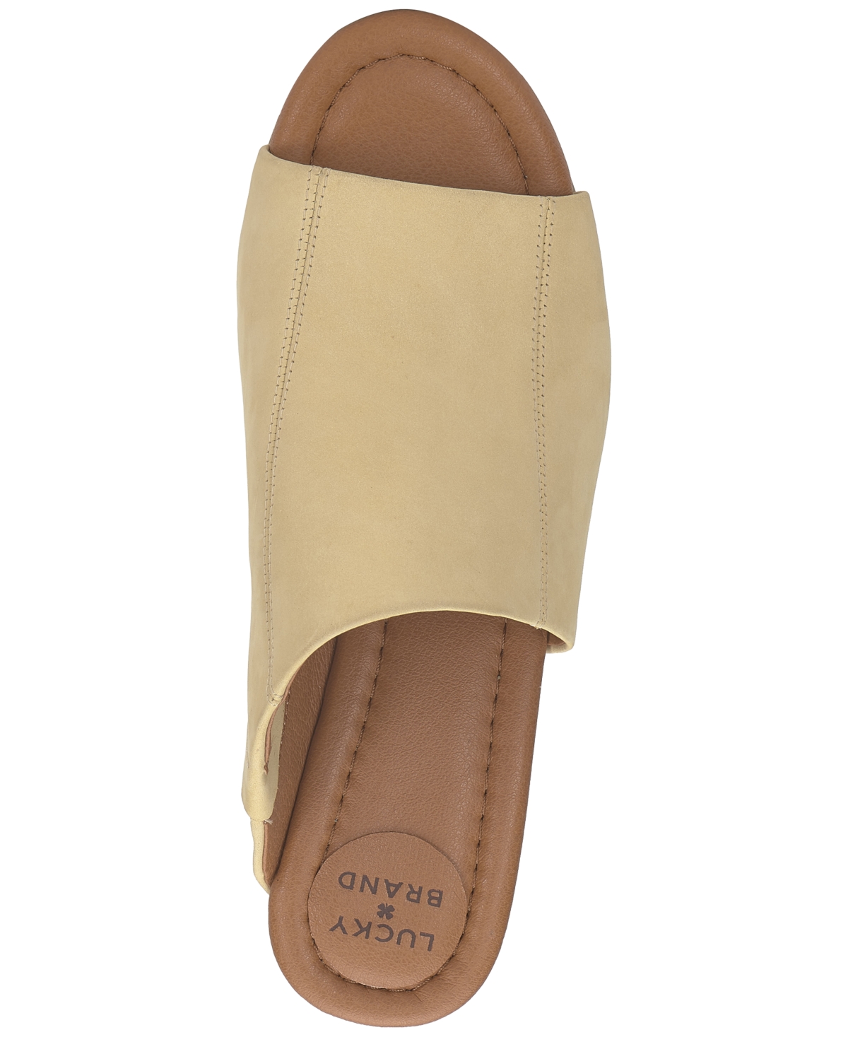 Shop Lucky Brand Women's Malenka Slip-on Wedge Sandals In Sunlight