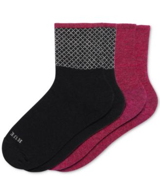 Hue - Women's Wool-Blend Mini Crew Socks, 2-Pack