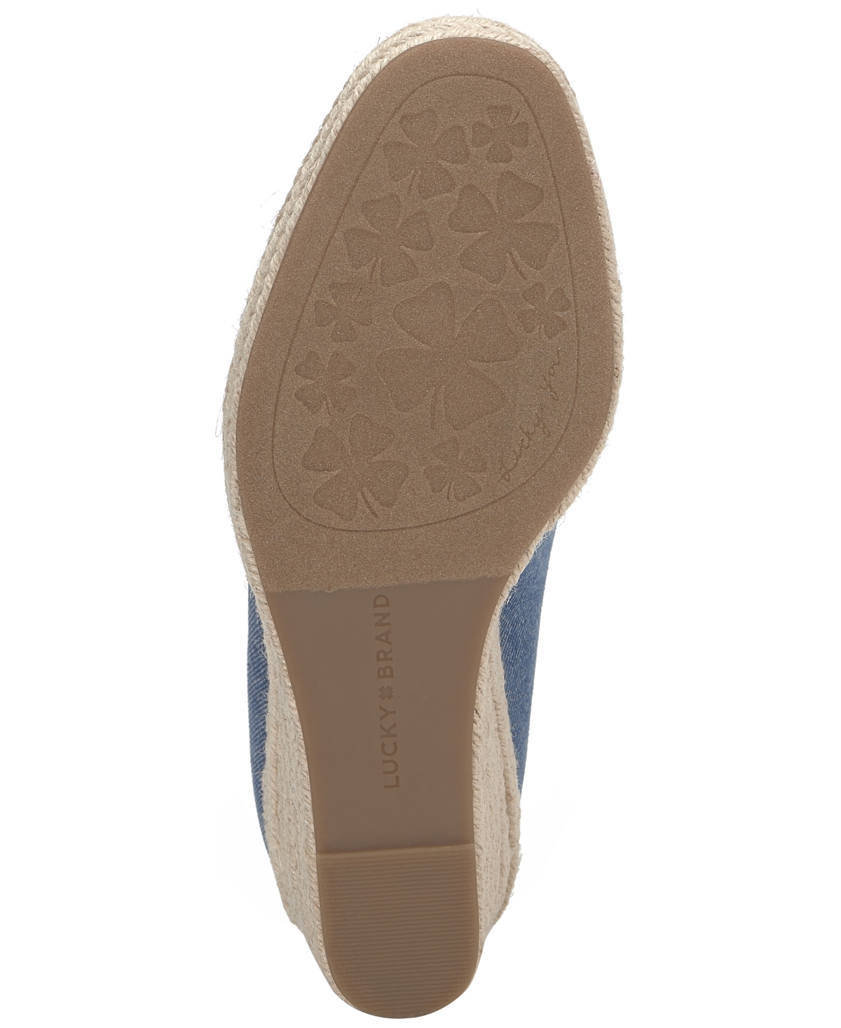 Shop Lucky Brand Women's Imula Platform Espadrille Wedges In Blue Denim Multi