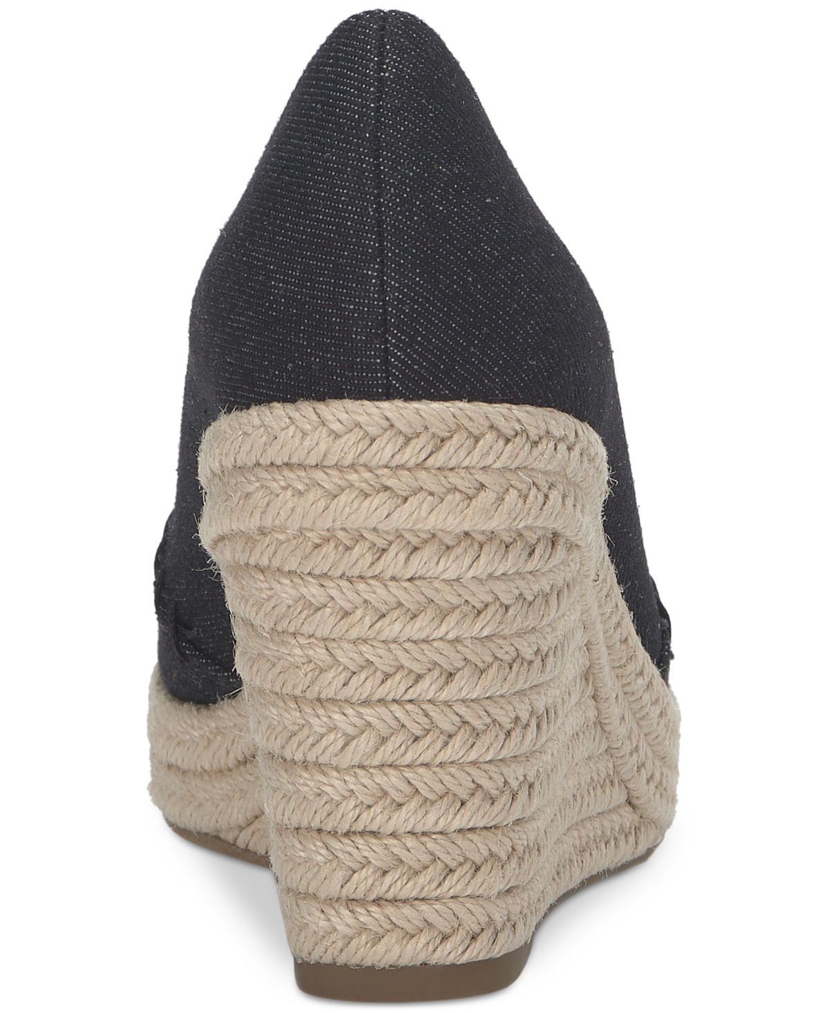 Lucky Brand Imula Platform Wedge Espadrille In Black Denim