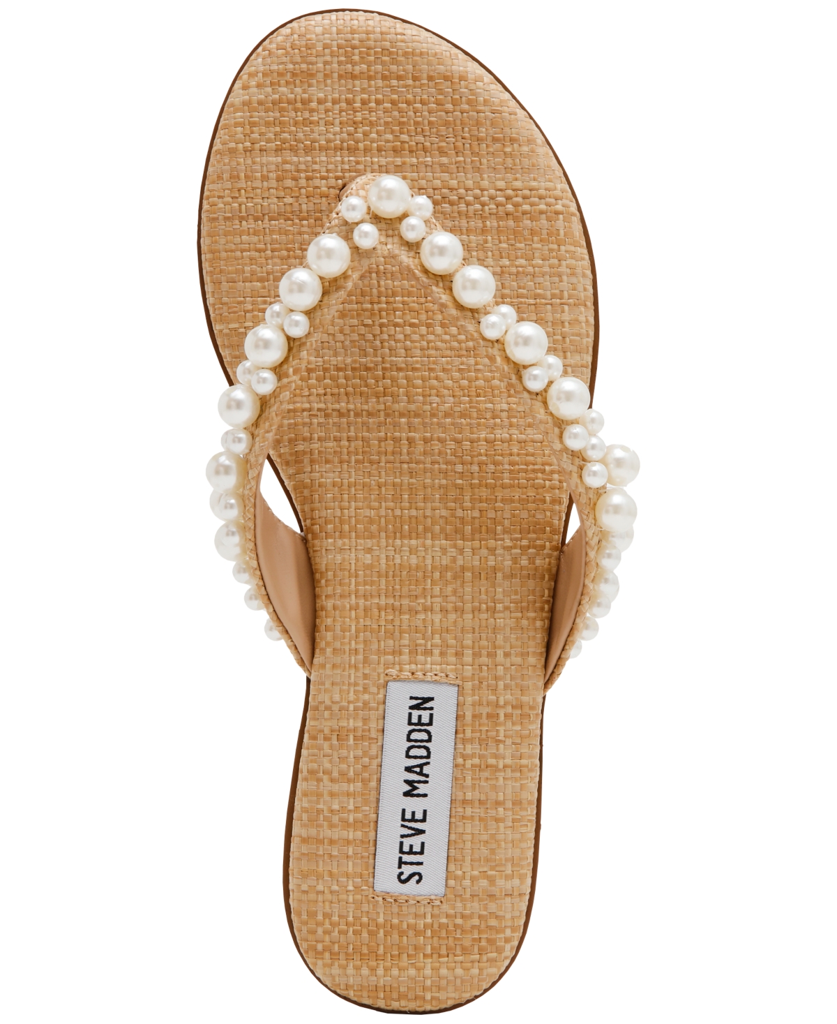 Steve Madden Women's Tylie-p Thong Slide Sandals -Pearl