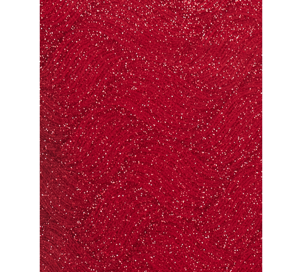 B Darlin Juniors' Glitter-Knit Plunge-Neck Ruched Gown -red