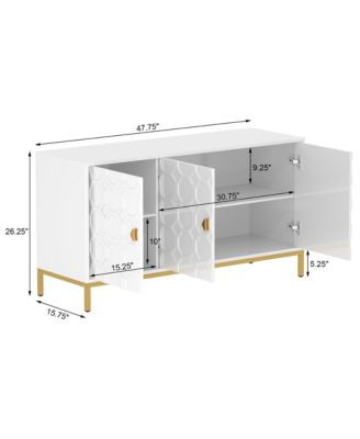 Freestanding Storage Cabinet 3-Door Accent Cabinet