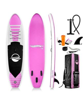 SereneLife Free-Flow Inflatable Stand-Up Paddle-Board (SUP), 10.5 ft ...