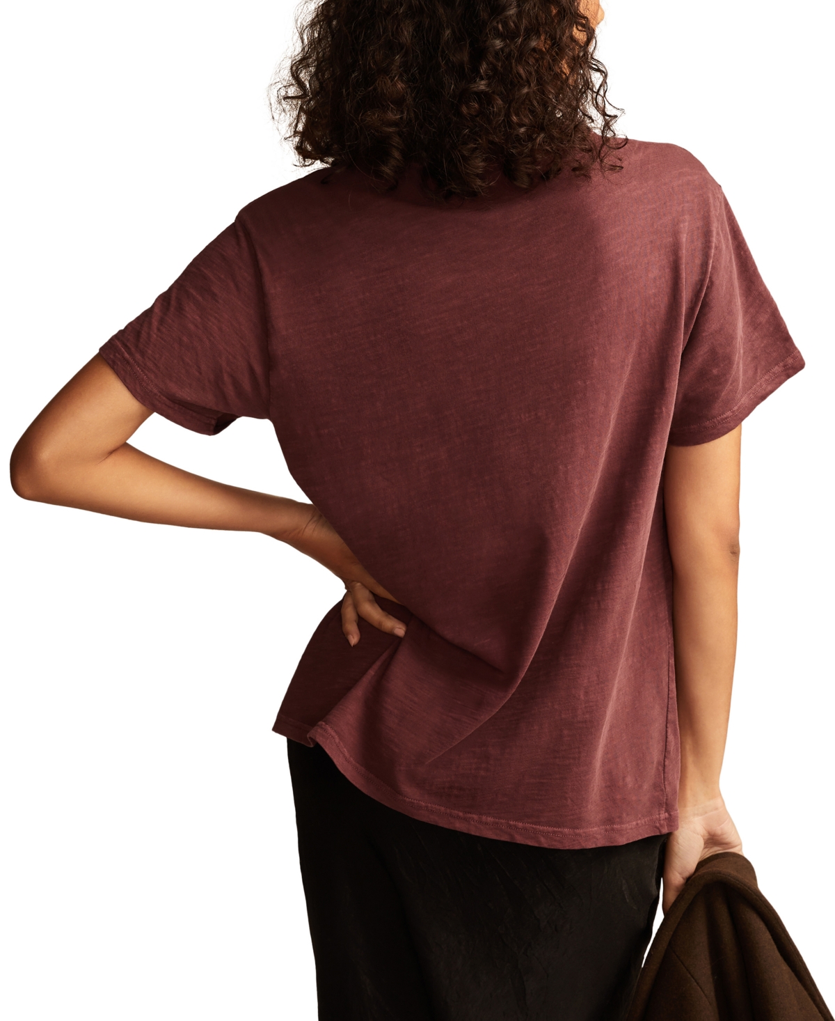 Lucky Brand Women's Cotton Geometric Mirror Floral Boyfriend Tee