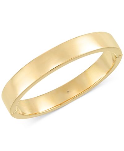 Signature Gold™ Polished Hinge Bangle Bracelet in 14k Gold over Resin ...