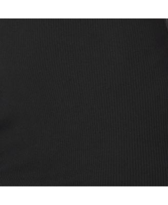 Women's Rib Midi Dress With Lace Trim