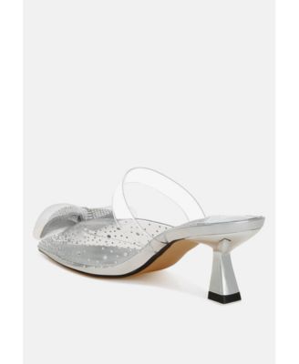 Freja Embellished Bow Kitten Heels