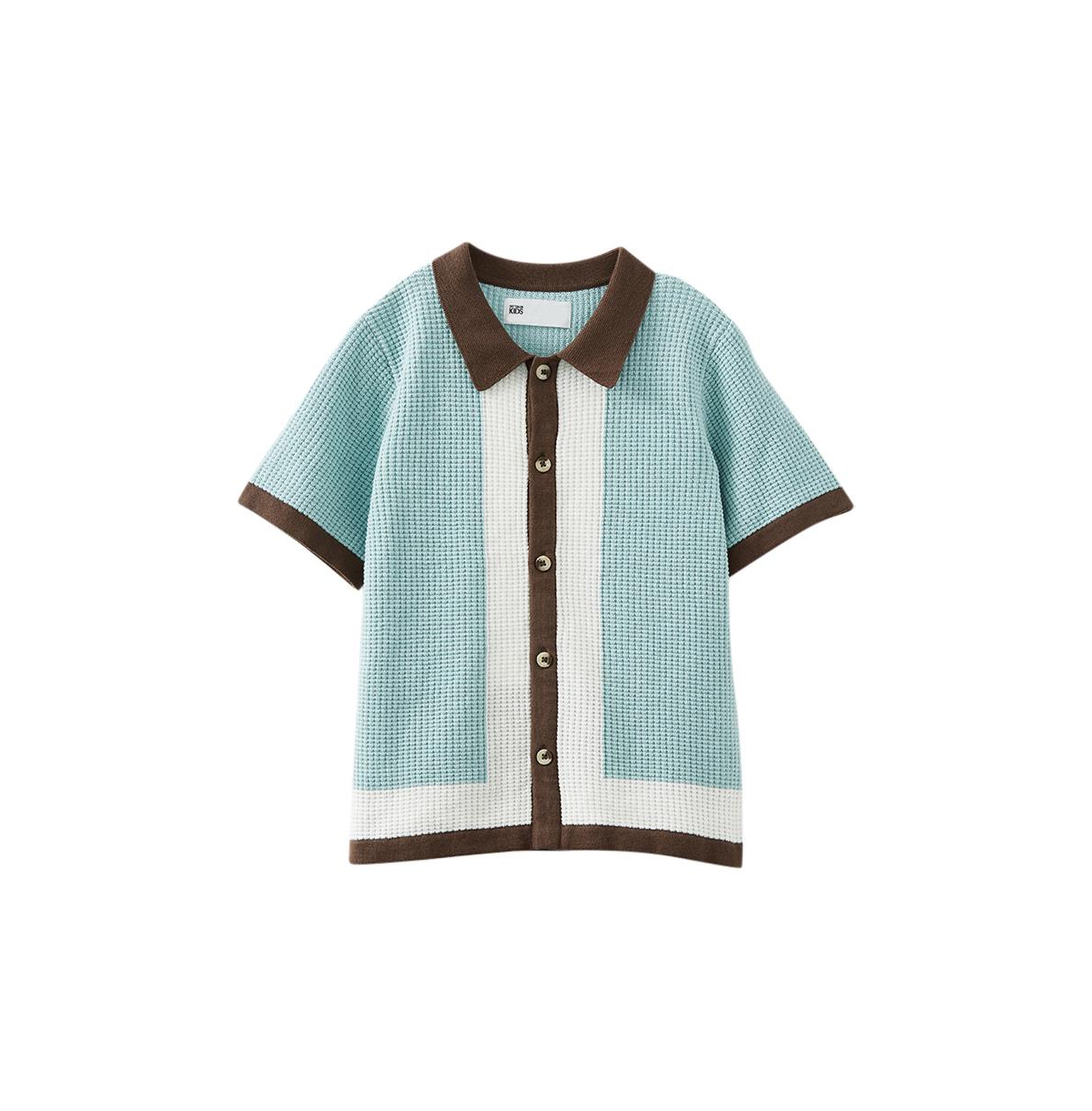 Cotton On Little Boys Little/Big Knitted Short Sleeve Shirt -border stripe
