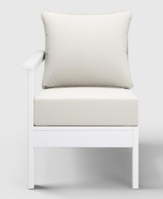 Outdoor Patio HDPE Left Arm Sectional Corner Club Chair with Patio Cushions