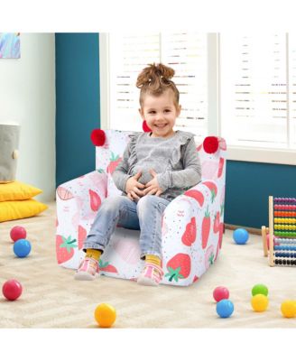   Toddler Size   Foam-Filled Fabric  Dinosaur Design, Removable Cover, Pillow  Kids Sofa Chair