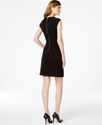 calvin klein buckled sheath dress