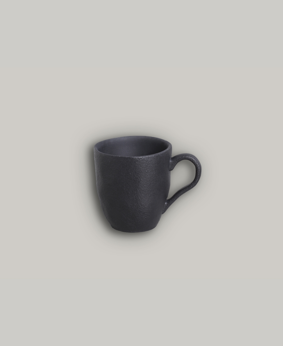 Porto Brasil Stoneware Coffee Mugs, Set Of 4 In Matte Black