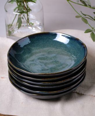 Stoneware Pasta Bowls, Set of 6