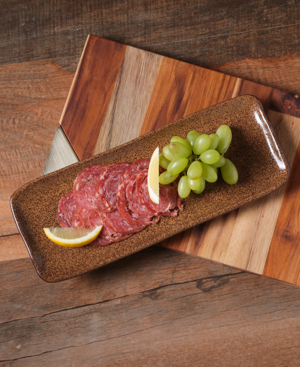 Porto Brasil 12.99" Stoneware Medium Rectangular Platters, Set Of 4 In Dijon