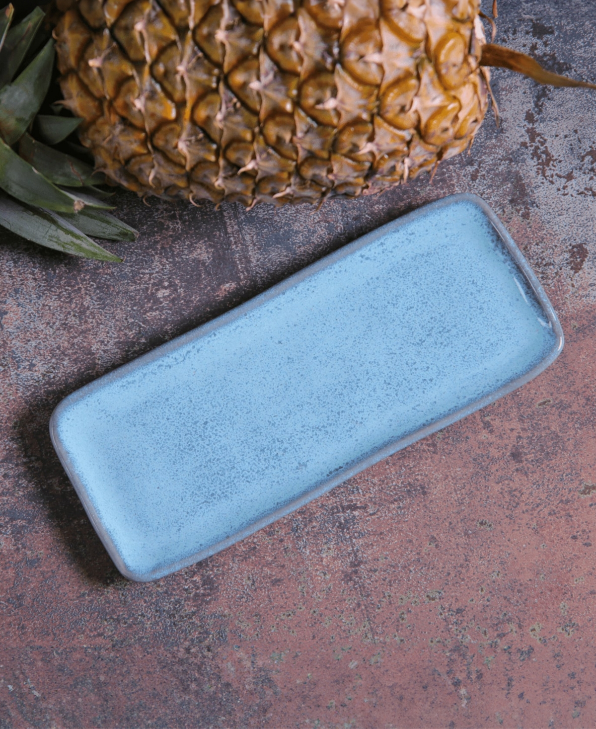 Porto Brasil 8.6" Stoneware Rectangular Platters, Set Of 4 In Breeze