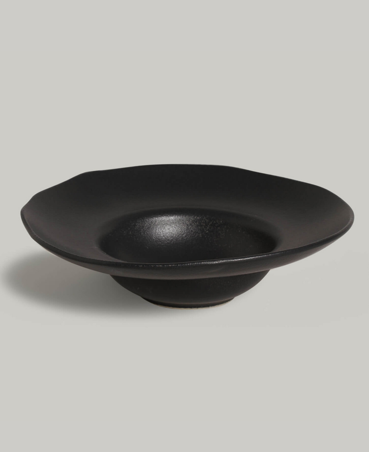 Porto Brasil 11.02" Stoneware Deep Rim Plates, Set Of 4 In Matte Black
