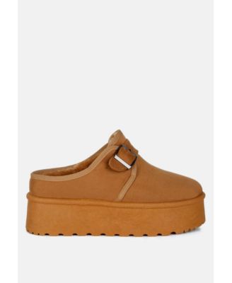 Mayfield Buckle Strap Fur Platform Classic Slip-On