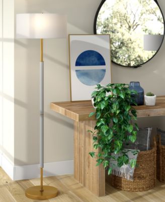 Hudson & Canal 61.5" Metal Simone 2-Light Floor Lamp