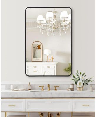 Bathroom Mirror, Aesthetically Pleasing and Versatile 48 x 30 Inch Vanity Mirror for Over Sink, Available in Varied Sizes, Hangs Horizontally or Vertically, Easy to Install